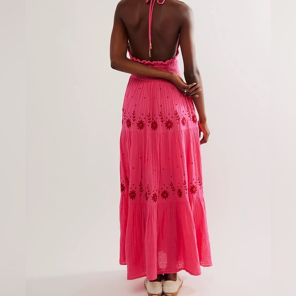 🎉LAST PIECE🎉FREE PEOPLE Real Love Embroidered Maxi Dress - Picture 10 of 13